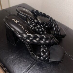Anne Klein Braided Sandals in black, size 7 Brand New Never Worn